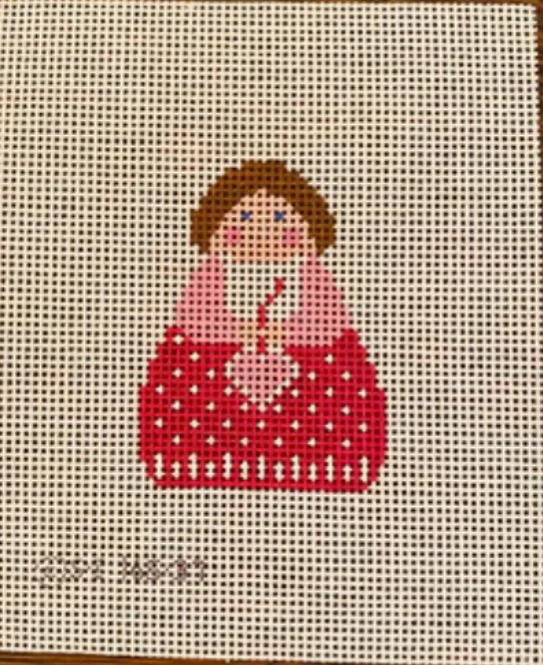 Red Angel with Pink Heart