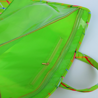 18x18" Project Bag: Green Lattice